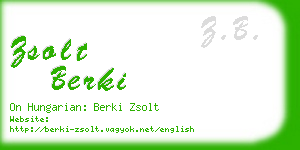 zsolt berki business card